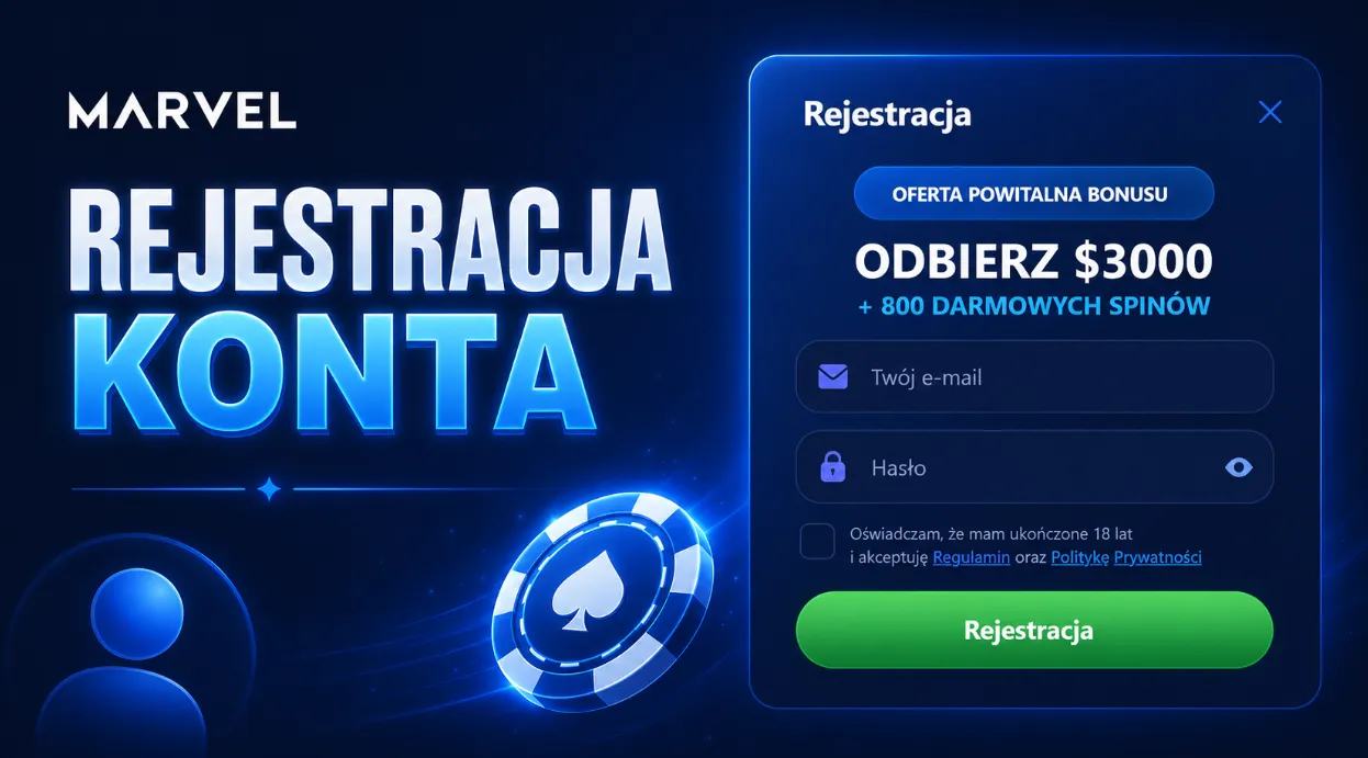 Marvel Casino rejestracja konta gracza